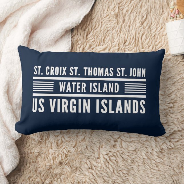 US Virgin Islands USVI Caribbean Tropical Lumbar Pillow (Blanket)