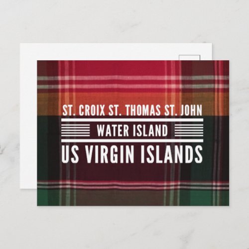 US Virgin Islands USVI Madras Caribbean  Postcard