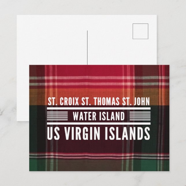 US Virgin Islands USVI Madras Caribbean  Postcard (Front/Back)