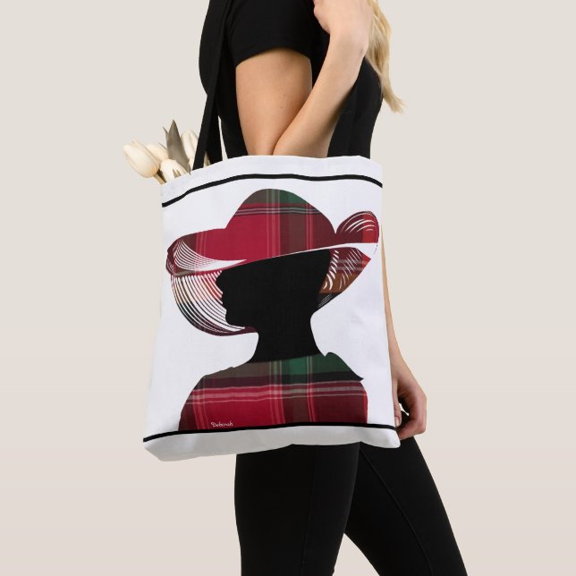 US Virgin Islands USVI Madras Pattern Personalize Tote Bag (Close Up)