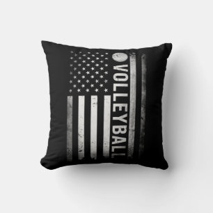 US Volleyball Practice USA Flag American Women Men Throw Pillow