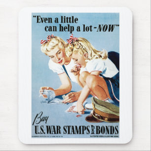 US War Stamps and Bonds Mouse Pad
