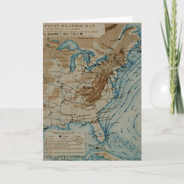 US Weather Map Card (Front)