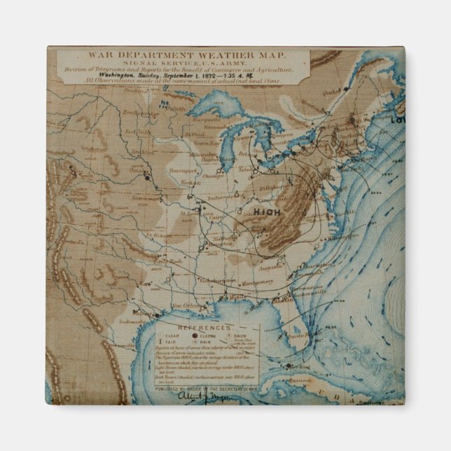 US Weather Map Magnet (Front)