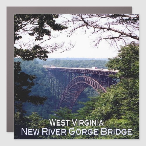 US West Virginia _ New River Gorge Bridge _ Car Magnet