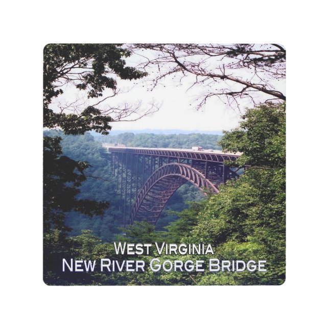 US West Virginia - New River Gorge Bridge - Metal Print (Front)