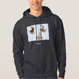 US Winter hoodie sledding
