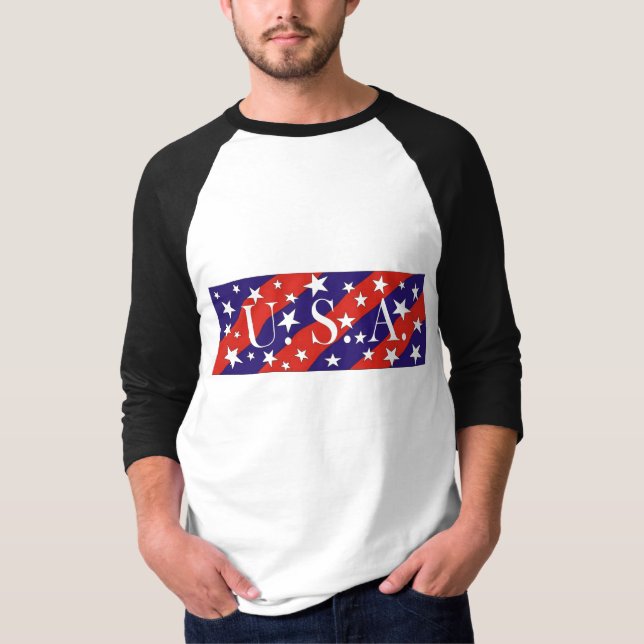 USA1 Mens double printed Tee (Front)