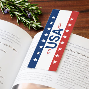 USA 1776 2026 250th Anniversary Red White Blue Bookmarks