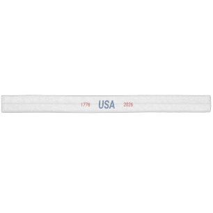 USA 1776 2026 250th Anniversary Red White Blue Elastic Hair Tie