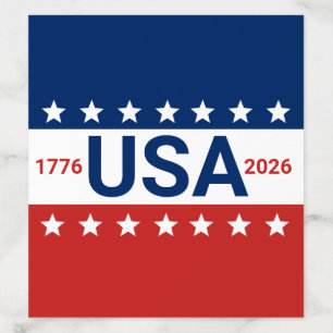 USA 1776 2026 250th Anniversary Red White Blue Envelope Liner