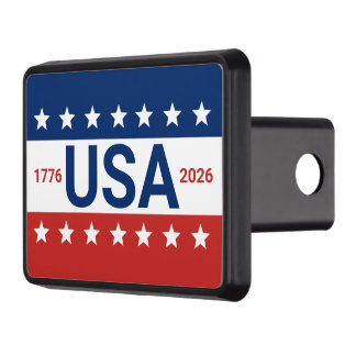 USA 1776 2026 250th Anniversary Red White Blue Hitch Cover