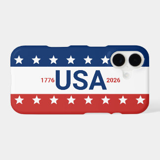 USA 1776 2026 250th Anniversary Red White Blue iPhone 17 Case