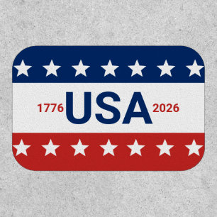 USA 1776 2026 250th Anniversary Red White Blue Patch