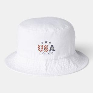 USA 1776 2026 American 250th Anniversary Bucket Hat