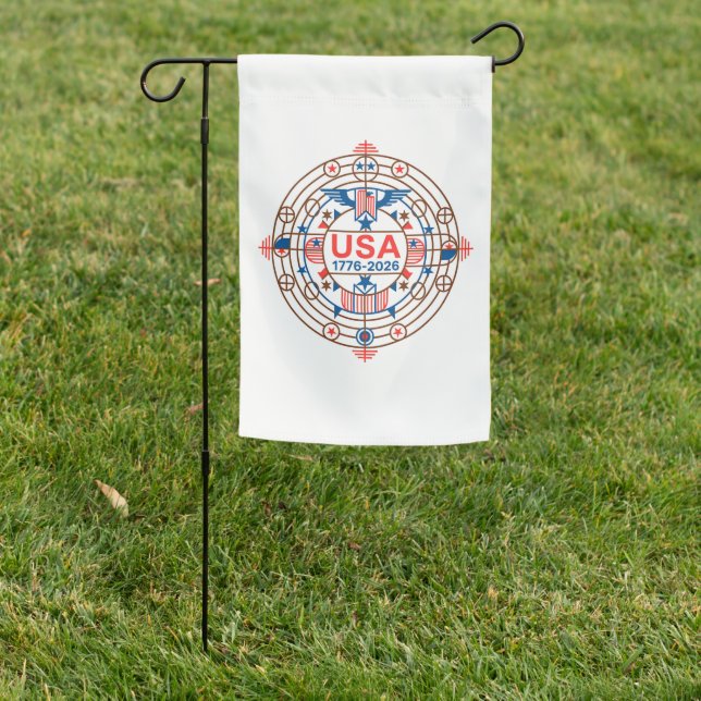 USA 1776-2026 GARDEN FLAG (In SItu)