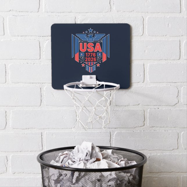 USA 1776-2026 MINI BASKETBALL HOOP (In Situ)