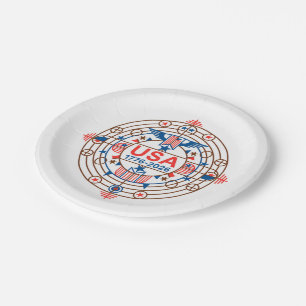 USA 1776-2026 PAPER PLATES
