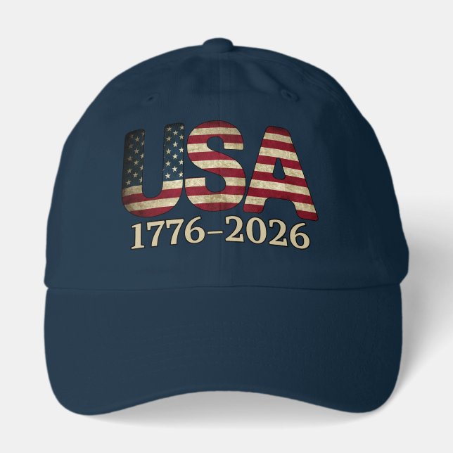 USA 1776-2026 Patriotic  Hat (Front)