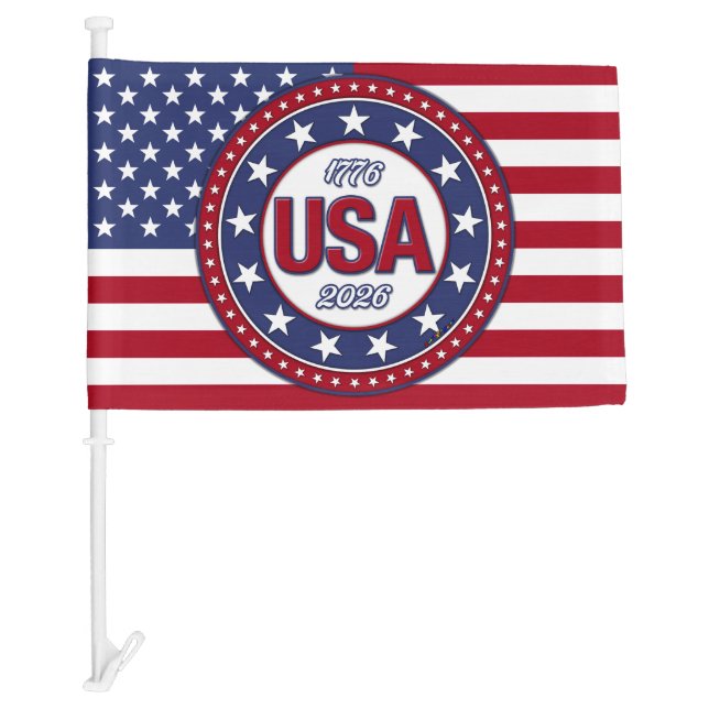 USA 1776 - 2026 With USA Flag (Front)