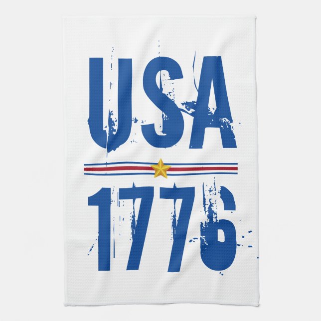 USA 1776 Patriotic Kitchen Towel (Vertical)