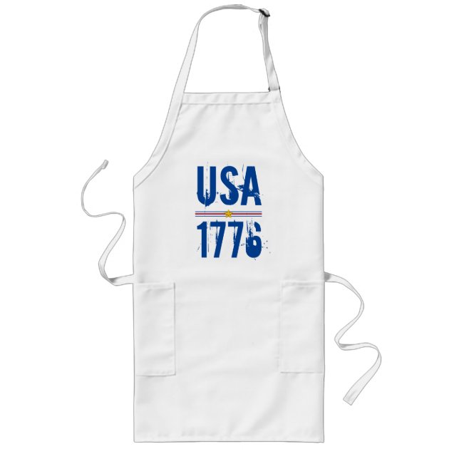 USA 1776 Patriotic Long Apron (Front)