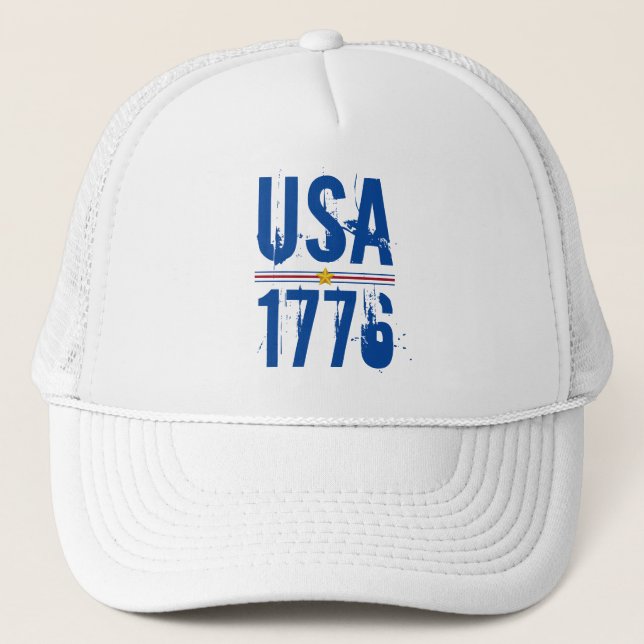 USA 1776 TRUCKER HAT (Front)