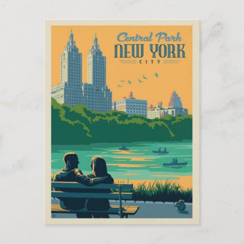  USA 1840stoday NYC _ Central Park Vintage Postcard
