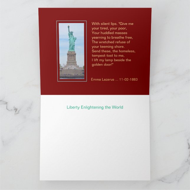 USA 1895 $5 Liberty Half Eagle Note Card (Inside)