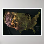&quot; USA: 1976/present - Portrait Satellite map ... Poster