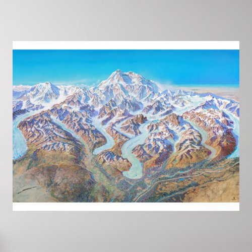  USA 1994today Alaska _ DENALI National Park Poster