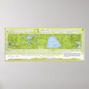 " USA: 1994/today NYC - CENTRAL PARK detailed map Poster