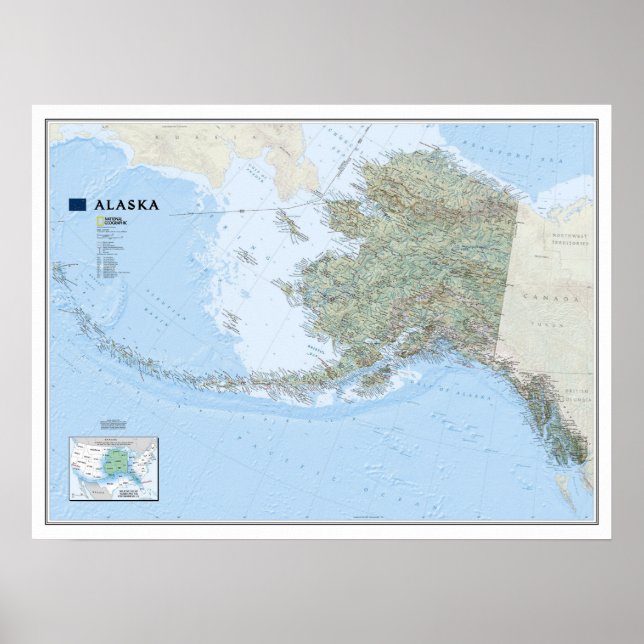 " USA: 2010 Alaska MAP ... Poster (Front)