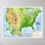 &quot; USA: 2010/today - Physical Map ... Poster