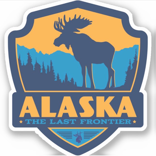 " USA: 2020/today Alaska - The last Frontier... Sticker (Front)