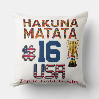USA 2026 Global Games: Hakuna Matata | Top 16 Edgy Throw Pillow