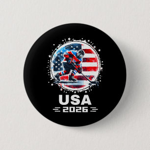 Usa 2026 Hockey Shirt For Men Women Kids Hockey 20 Button
