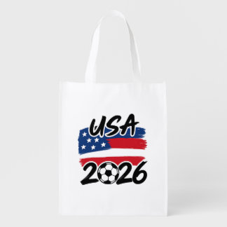 USA 2026 Soccer Design Grocery Bag