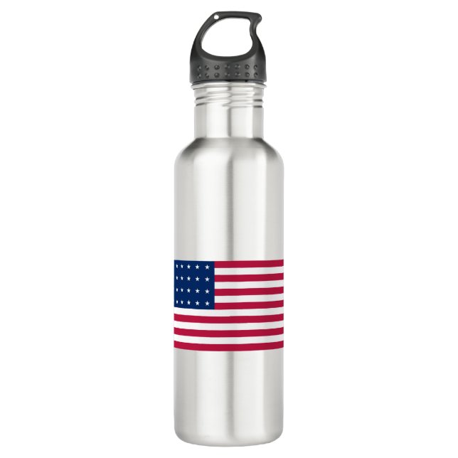 USA - 24 Stars Stainless Steel Water Bottle (Front)