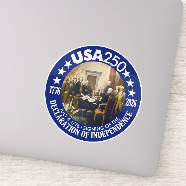USA 250 - 1776-2026 - Declaration of Independence Sticker (Detail)