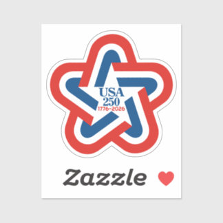 USA 250 - 1776-2026 Vintage Star Design Sticker