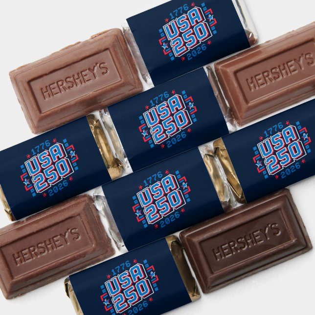 USA 250 – 1776 to 2026 Pixel Art Hershey's Miniatures (Assorted)