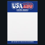USA 250 - America's 250th Birthday Red White Blue Flyer<br><div class="desc">Celebrate America’s 250th anniversary with a groovy retro design,  featuring patriotic colors: red,  white and blue. Designed in America,  this look offers a simple design with patriotic colors,  making it a must-have for the 2026 festivities.</div>