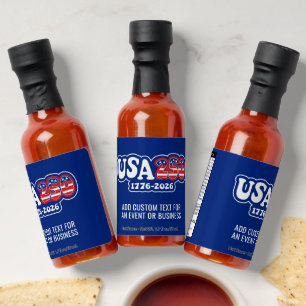 USA 250 - America's 250th Birthday Red White Blue Hot Sauces