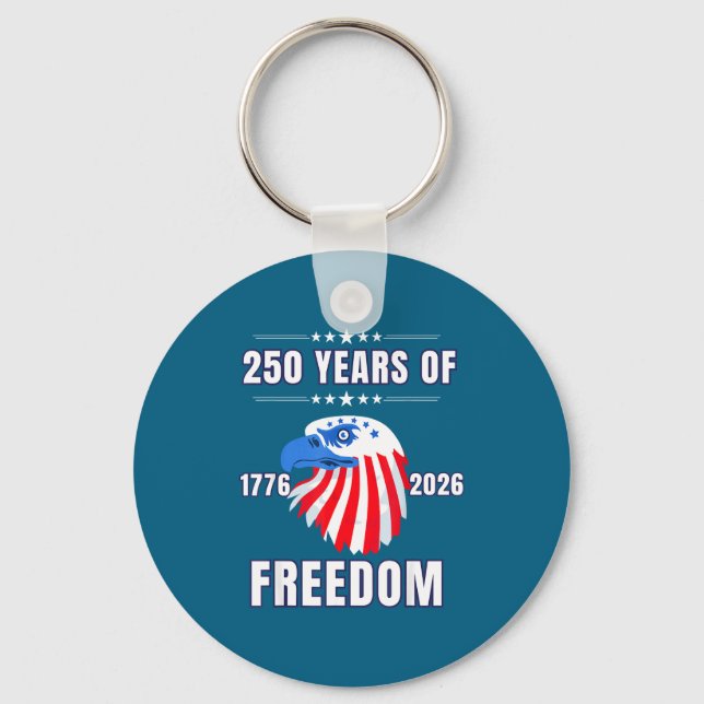 Usa 250 Anniversary Eagle 1776 To 2026 Patriotic A Keychain (Front)