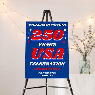 USA 250 Commemorative Welcome Foam Board
