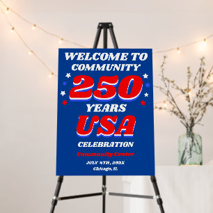 USA 250 Community Welcome Sign