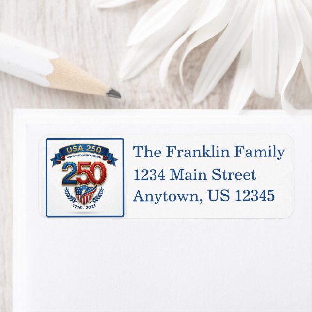 USA 250 custom address Label (Insitu)