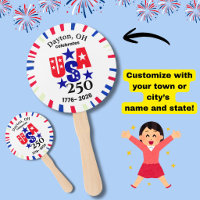 USA 250 Custom Town State Patriotic Red White Blue