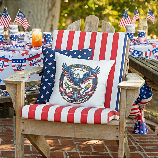 USA 250 Eagle Outdoor Pillow (Creator Uploaded)